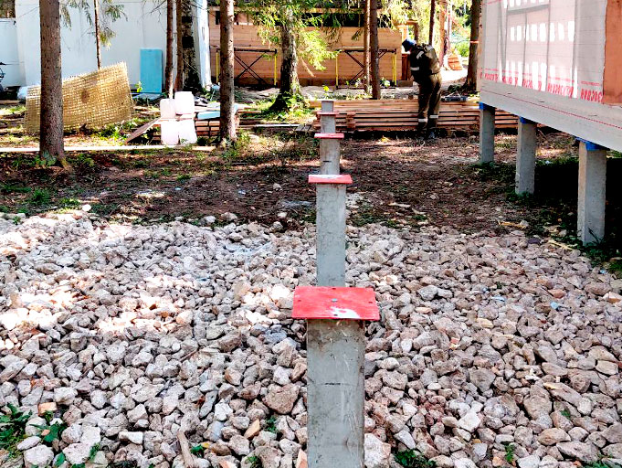 Забивной свайный фундамент под домокомплект Забивной свайный фундамент под домокомплект